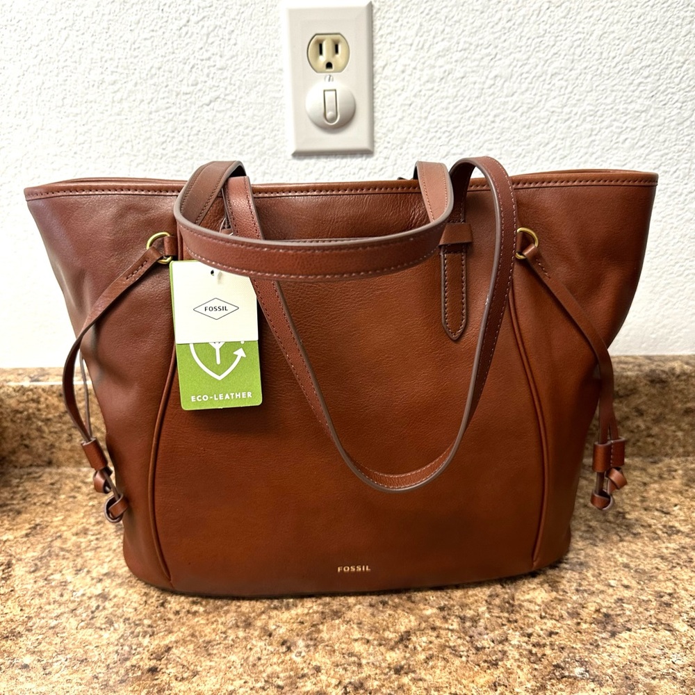 Fossil Charli tote medium brown NEW!